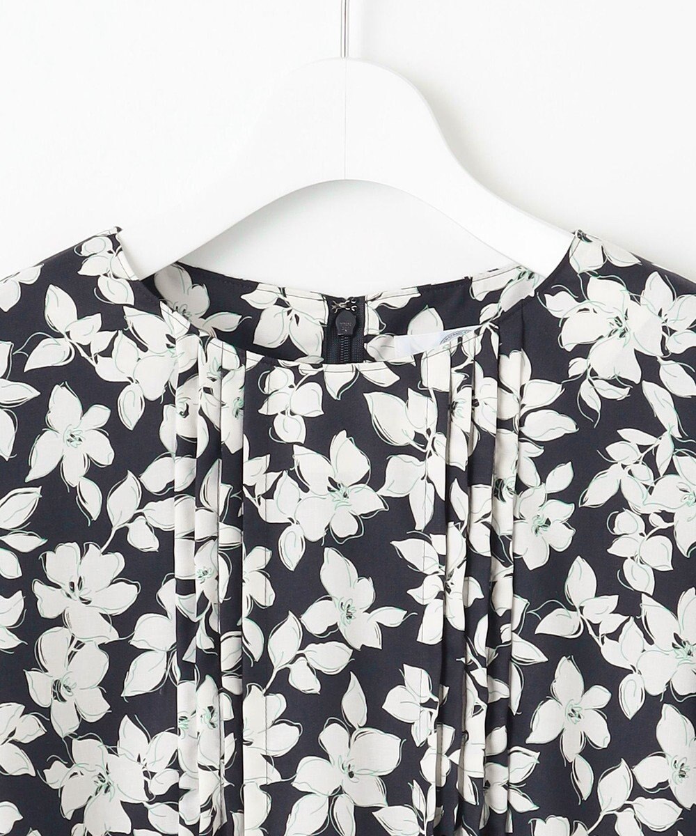 J.PRESS LADIES 【洗える】スパンフラワープリント  ワンピース 