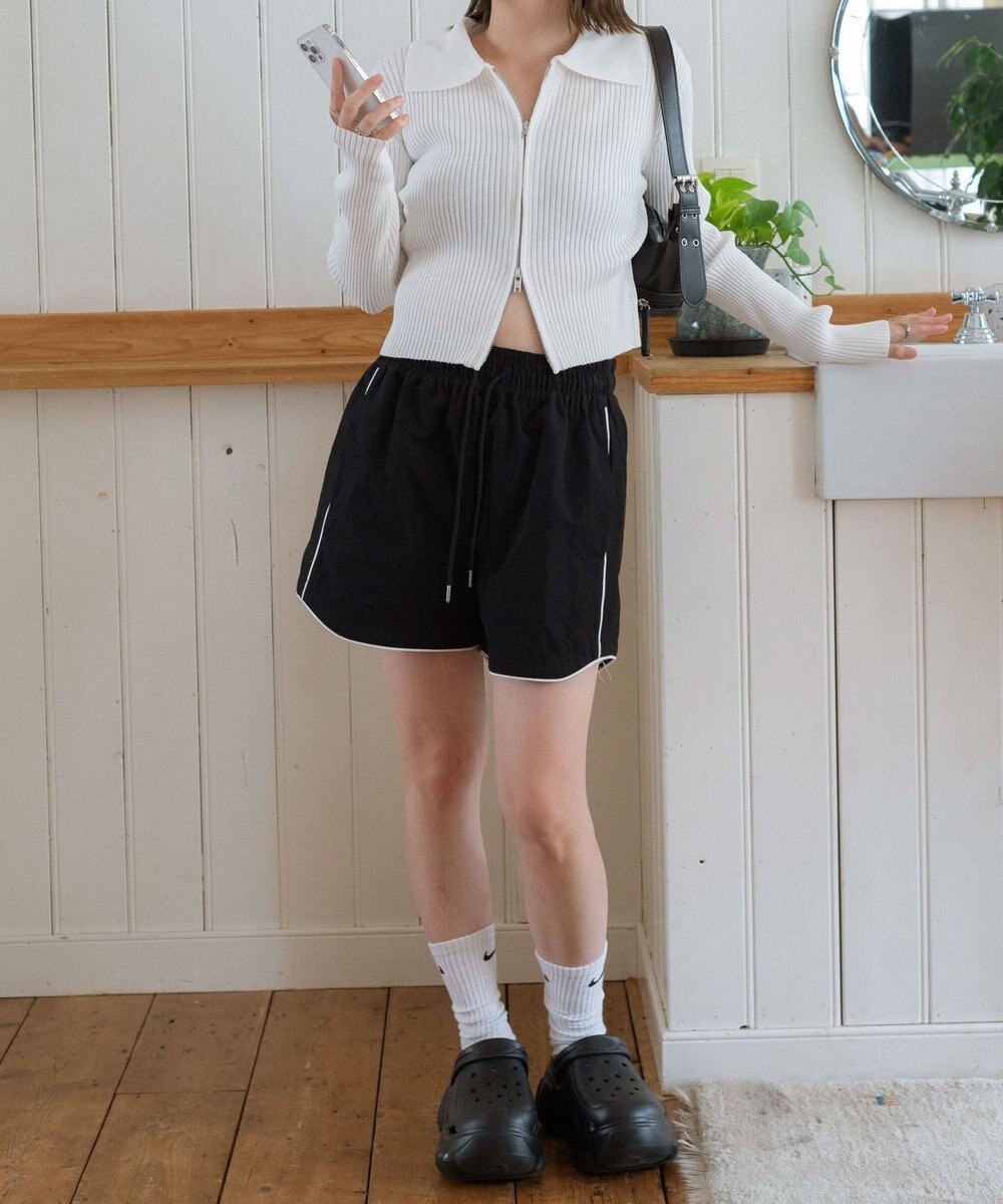 WEGO Wジップコンパクトニットカーデ 