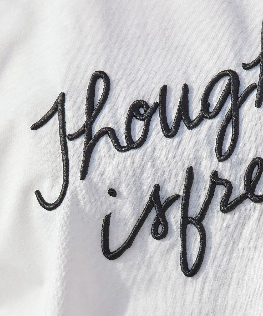 Tiaclasse 【洗える】立体刺繍ロゴTシャツカットソー 