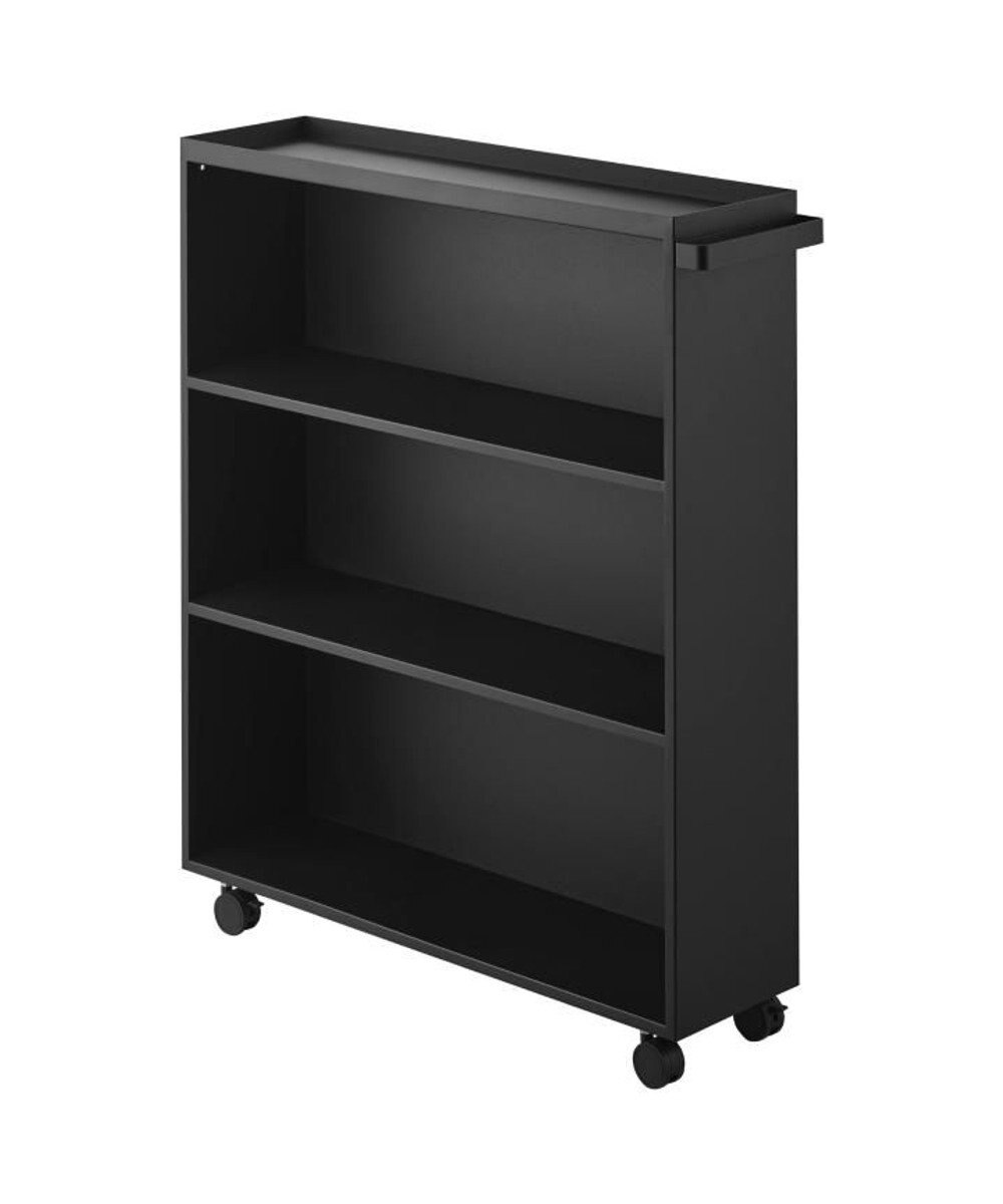 tower ハンドル付き隠せるコミックラック タワー ブラック 