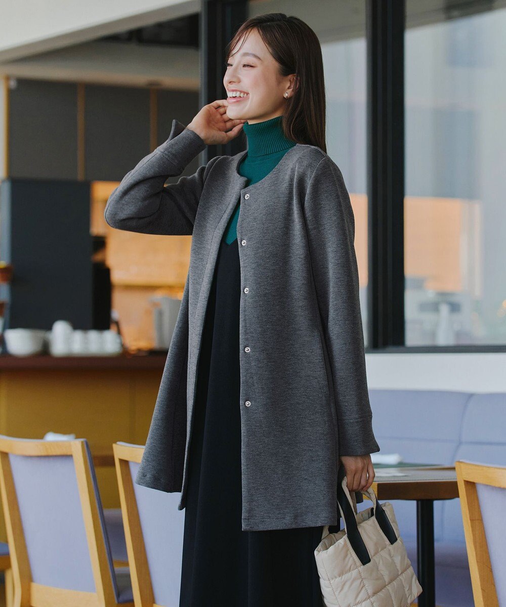 Tiaclasse L 【洗える】ダンボールフレアコート 