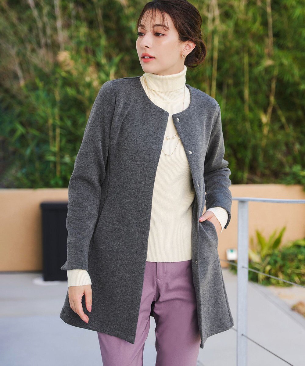 Tiaclasse L 【洗える】ダンボールフレアコート 