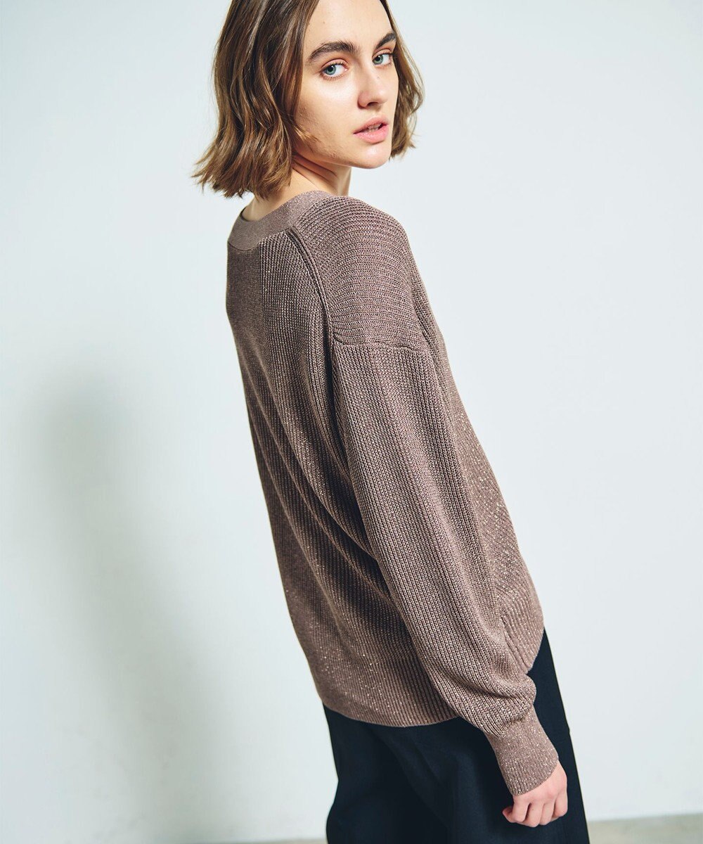 GRACE CONTINENTAL ラメニットカーディガン 