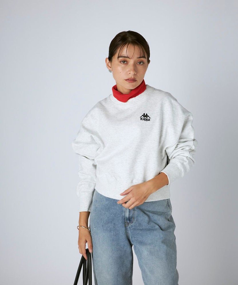 OP／FILA 【Kappa】ショート丈 ドロップショルダー 裏毛スウェット 