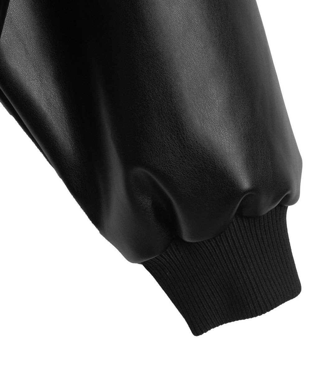 WEGO エコレザーフードブルゾン 