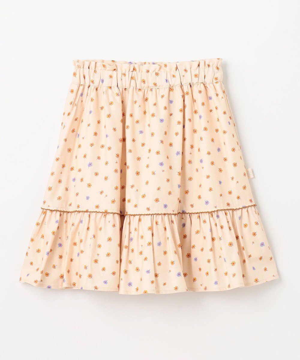 組曲 KIDS 【150-160cm】モノトーン花柄 スカート 