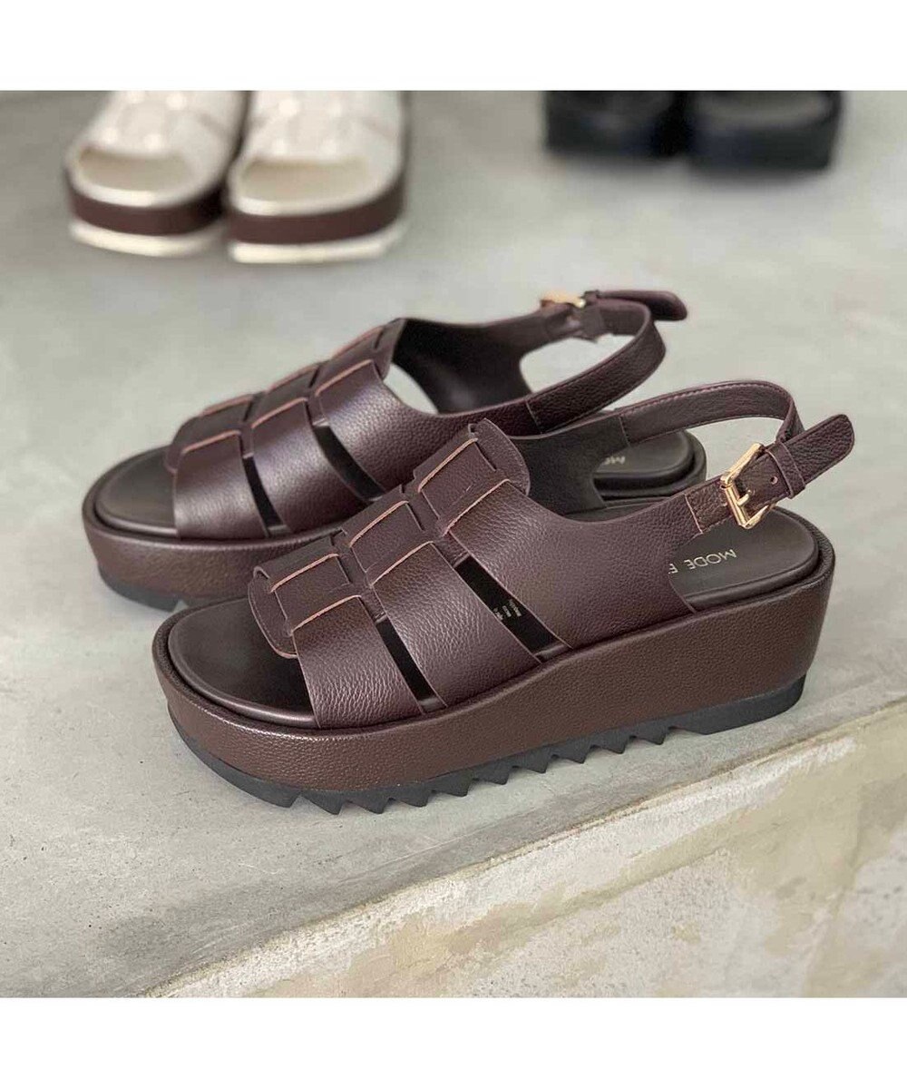 MODE ET JACOMO <MODE ET JACOMO>厚底グルカデザインウエッジサンダル 