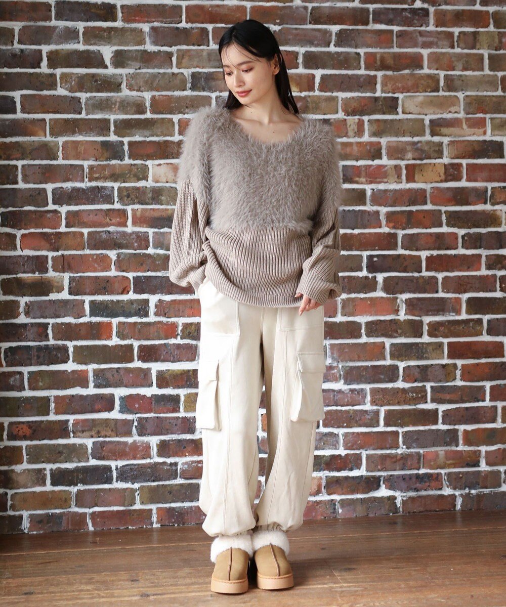 Green Parks ・Ｐｅｔｉｔ　Ｆｌｅｕｒ　シャギーキリカエニット 