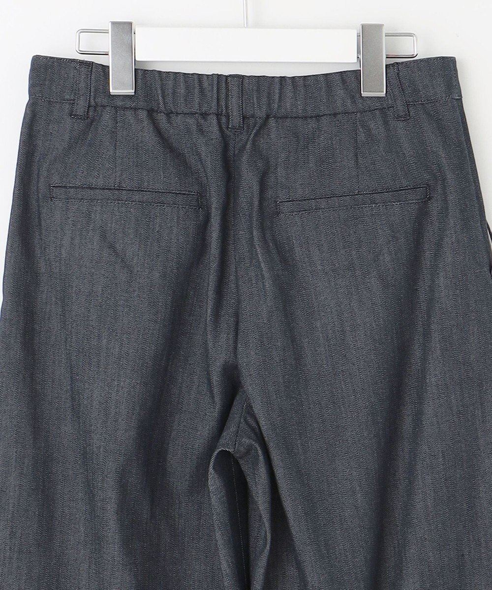 J.PRESS LADIES S 【洗える】セルロースシャンブレー ワイド パンツ 