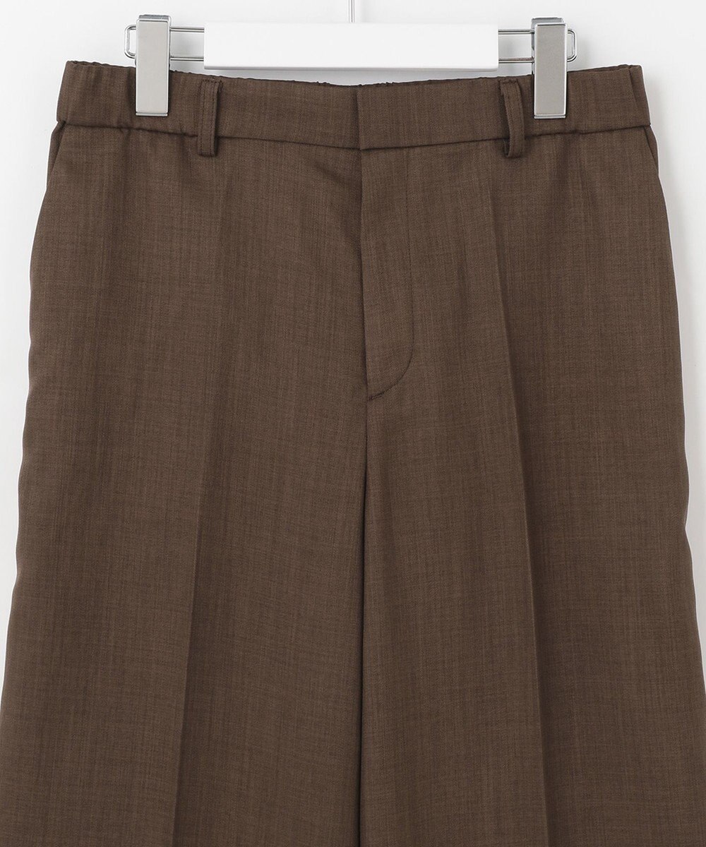 自由区 【接触冷感・速乾・UVカット・撥水・防シワ】リネンライクツイル ワイドストレート 