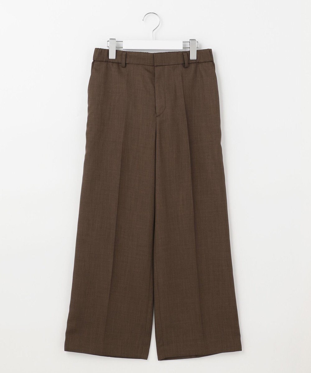 自由区 【接触冷感・速乾・UVカット・撥水・防シワ】リネンライクツイル ワイドストレート 