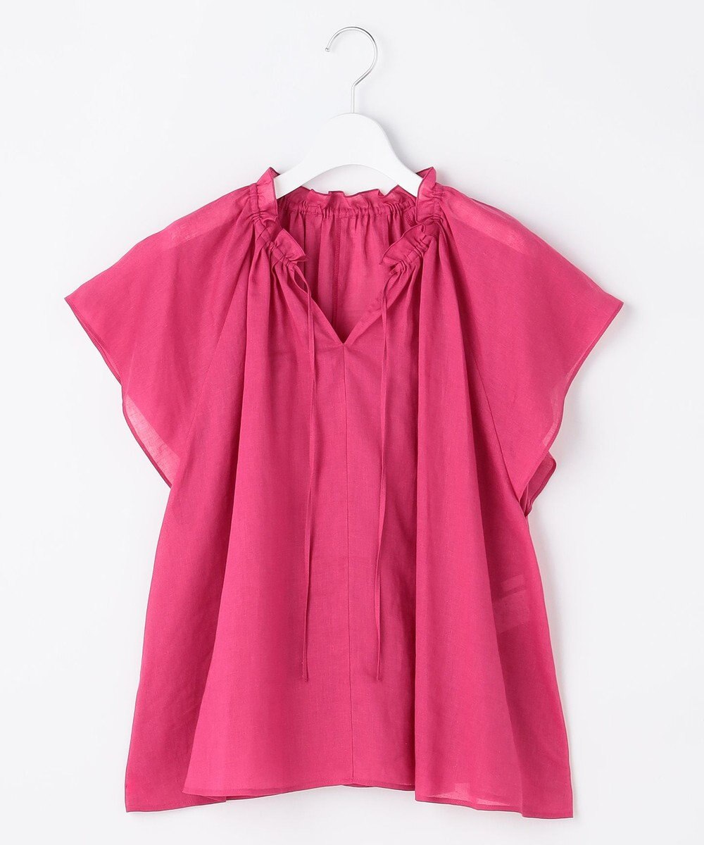 自由区 【WEB限定カラーあり】シアーラミーローンフリルデティール ブラウス 