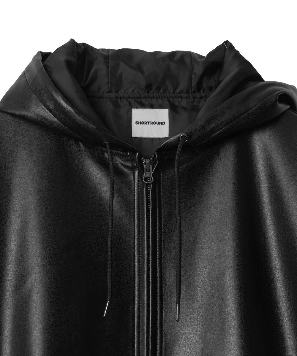 WEGO エコレザーフードブルゾン 