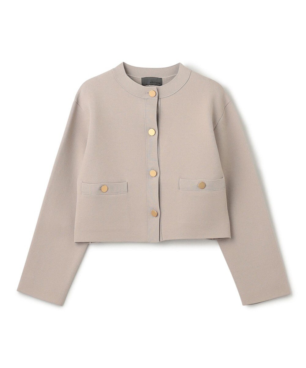 uncrave 【手洗い可】ヴィスコースナイロン ジャガード ニットジャケット（uncrave STANDARD） 