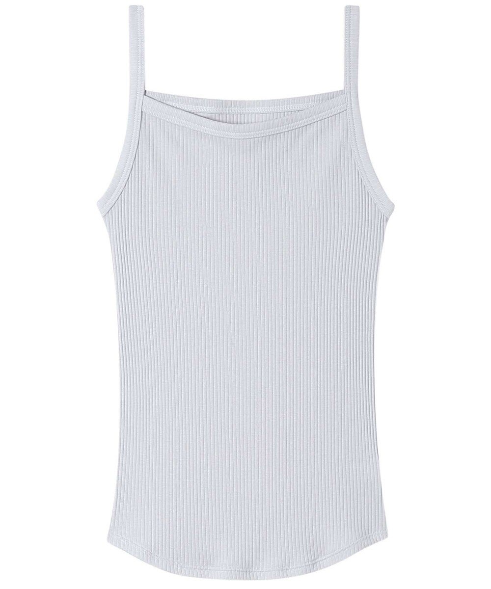une nana cool 綿100% リブ編みコットン キャミソール 