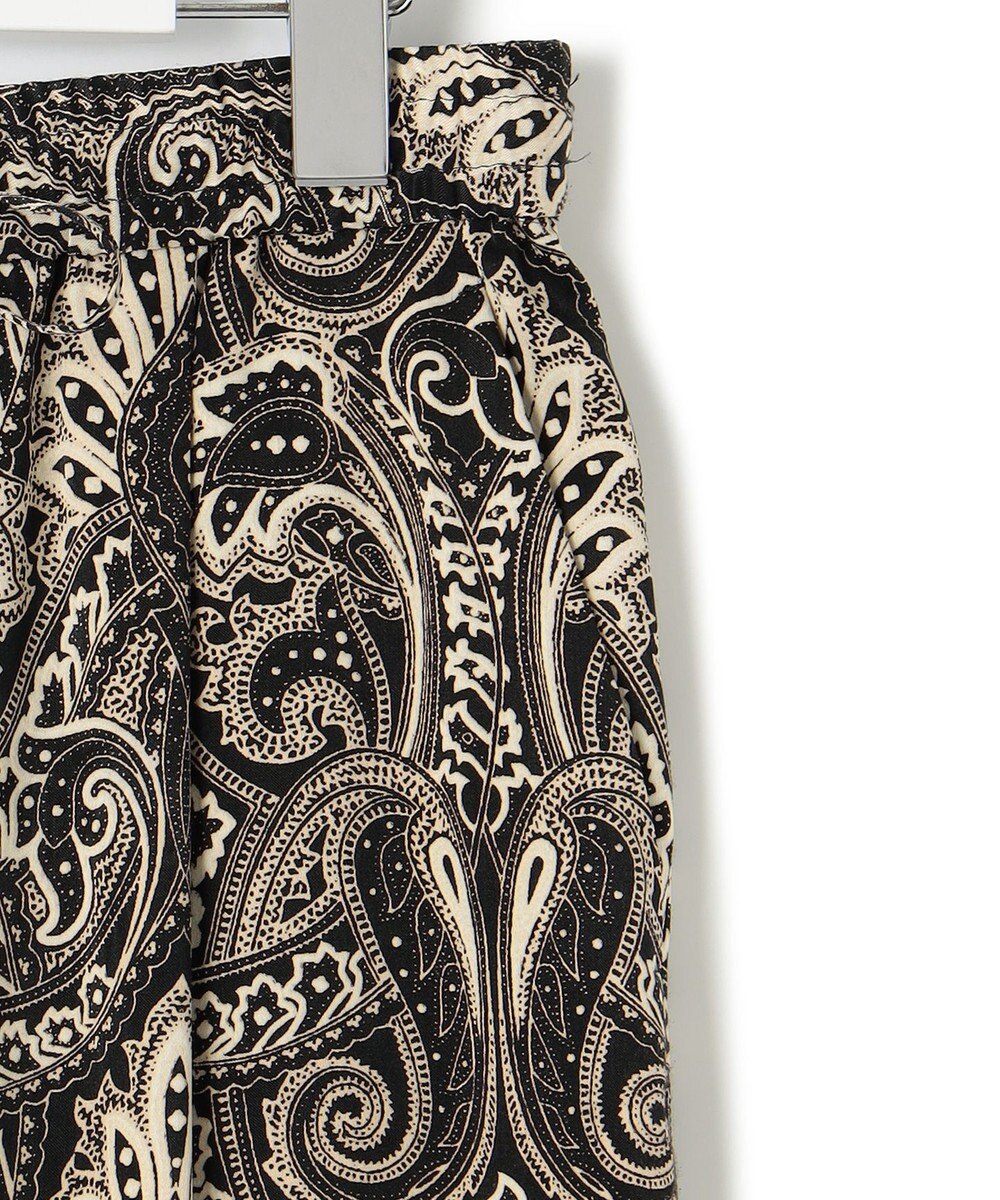 23区 L 【洗える】フレンチペイズリーサテン ワイドパンツ 