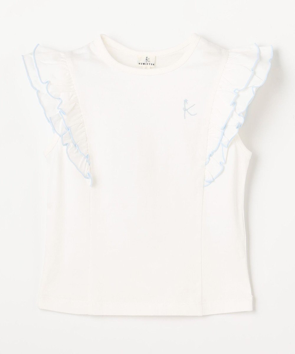 組曲 KIDS 【110-140㎝】 フルールフリルTシャツ 