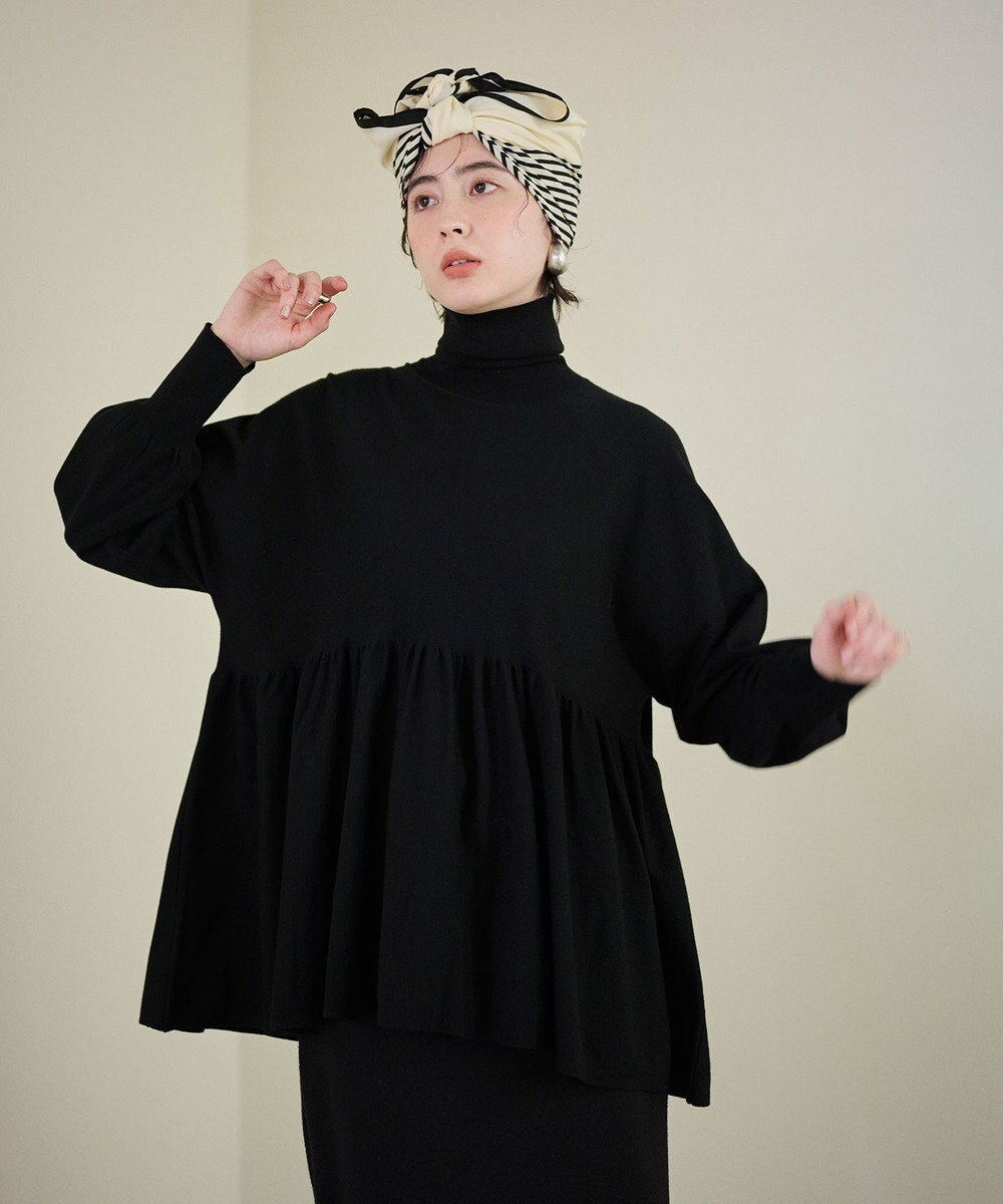 #Newans 【洗える】ペプラムデザインワイドシルエットプルオーバー 