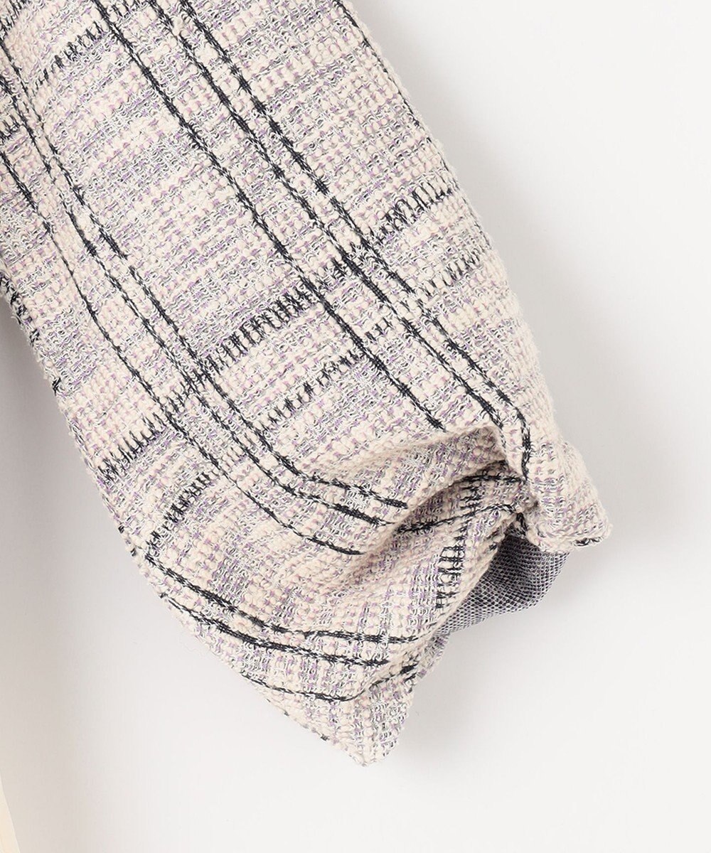 ANY SIS 【洗える】ネップツイードペプラム カットソー 