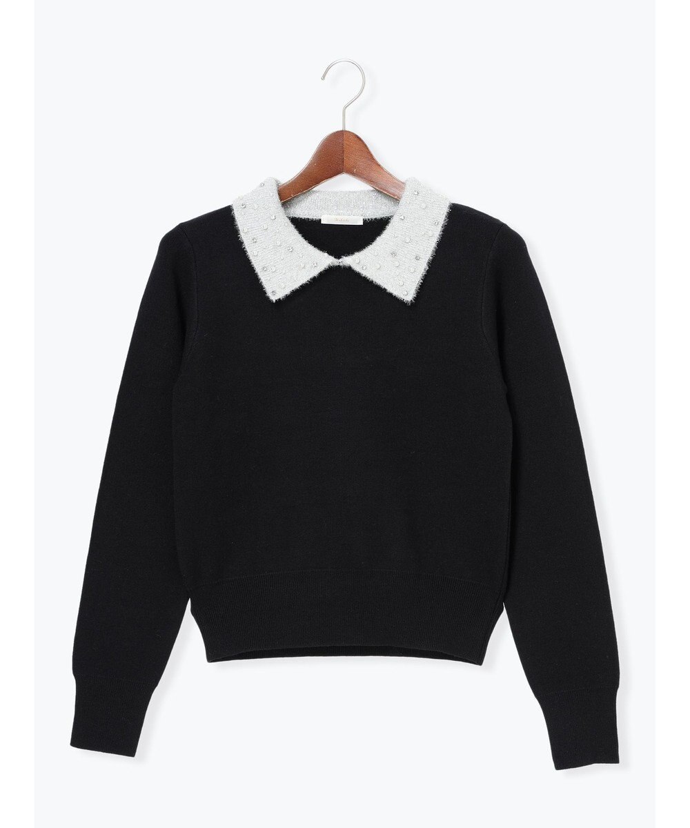 Te chichi ラメフェザーデコラカラーニット 