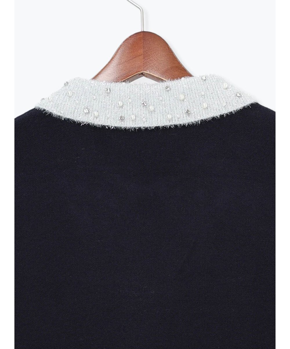 Te chichi ラメフェザーデコラカラーニット 