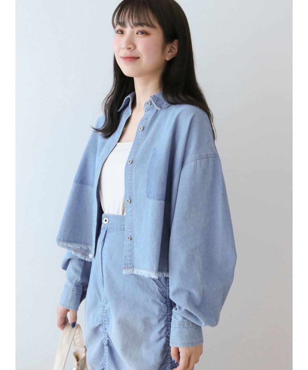 Green Parks ・ＳＵＧＡＲ　ＳＰＯＯＮ　クロップドデニムシャツ 