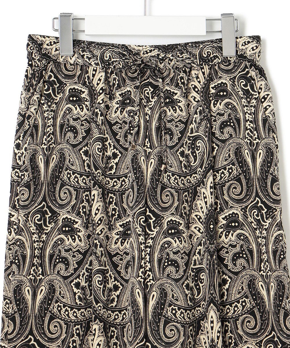 23区 【洗える】フレンチペイズリーサテン ワイドパンツ 