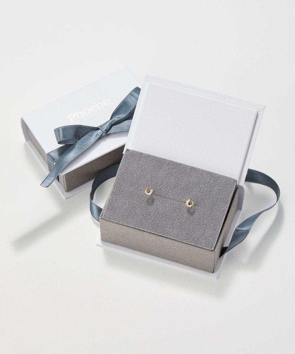 Phoebe 【 K10 】クロッシングビジューピアス 
