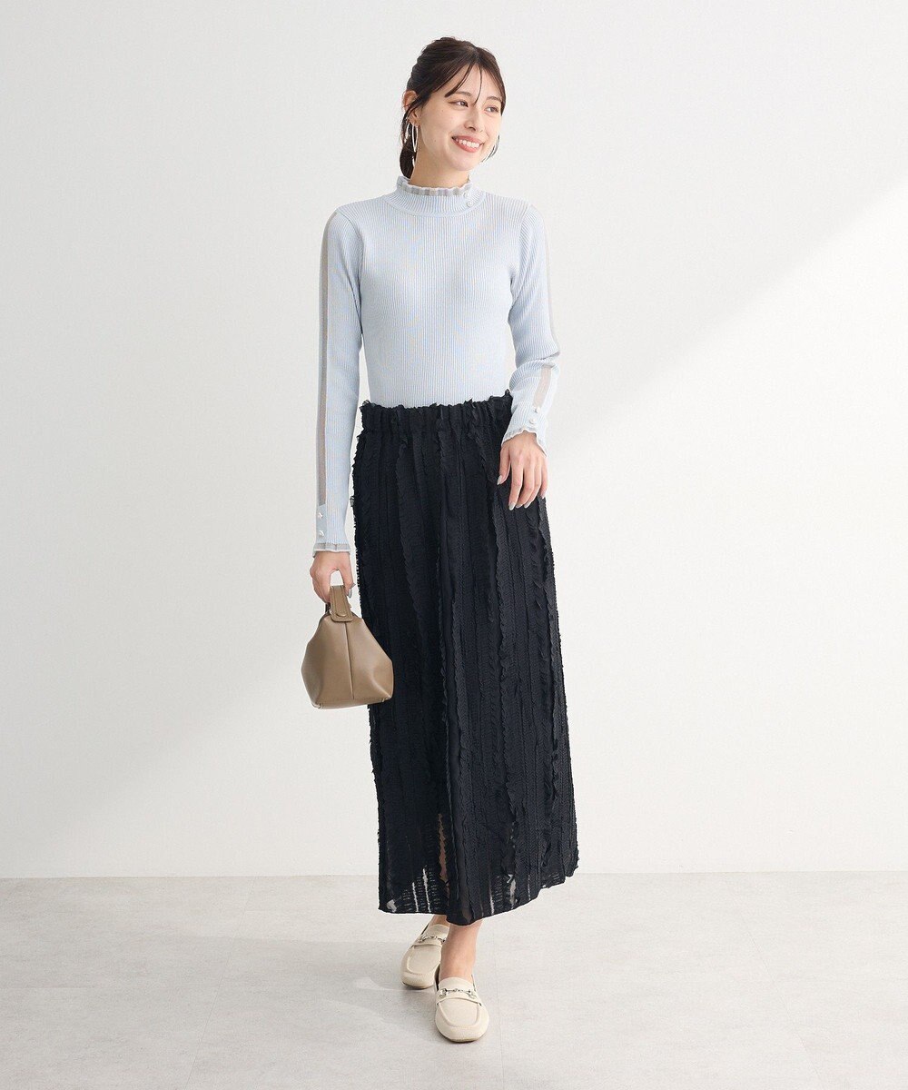 Green Parks ・ｓｗｉｎｇ　ｂｙ　シフォンフリルリブハイネック 