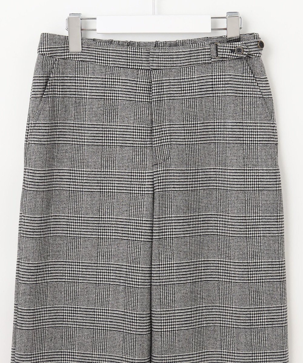 J.PRESS LADIES クラシカル グレンチェック セミワイド パンツ 