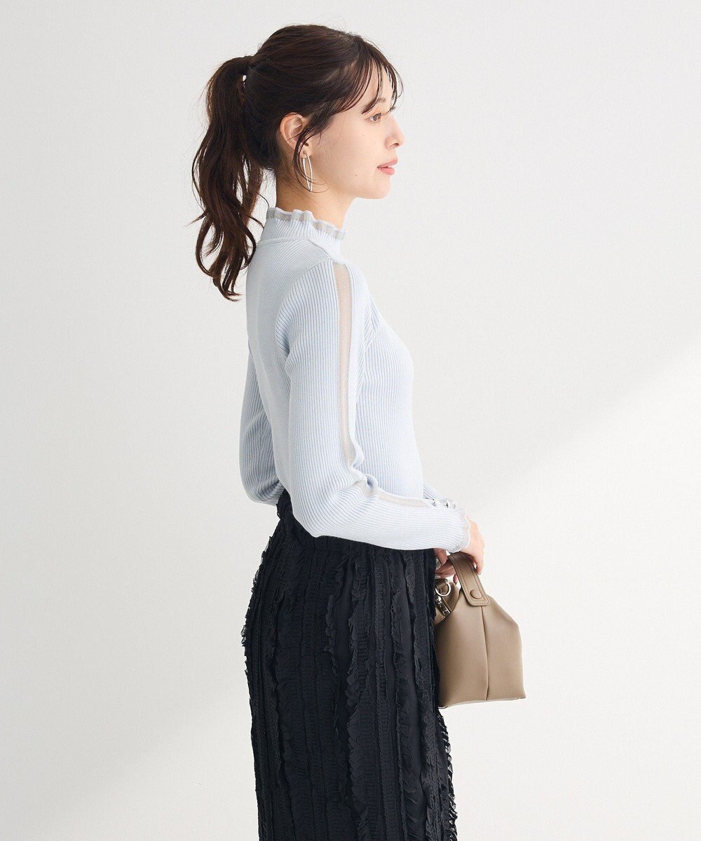 Green Parks ・ｓｗｉｎｇ　ｂｙ　シフォンフリルリブハイネック 