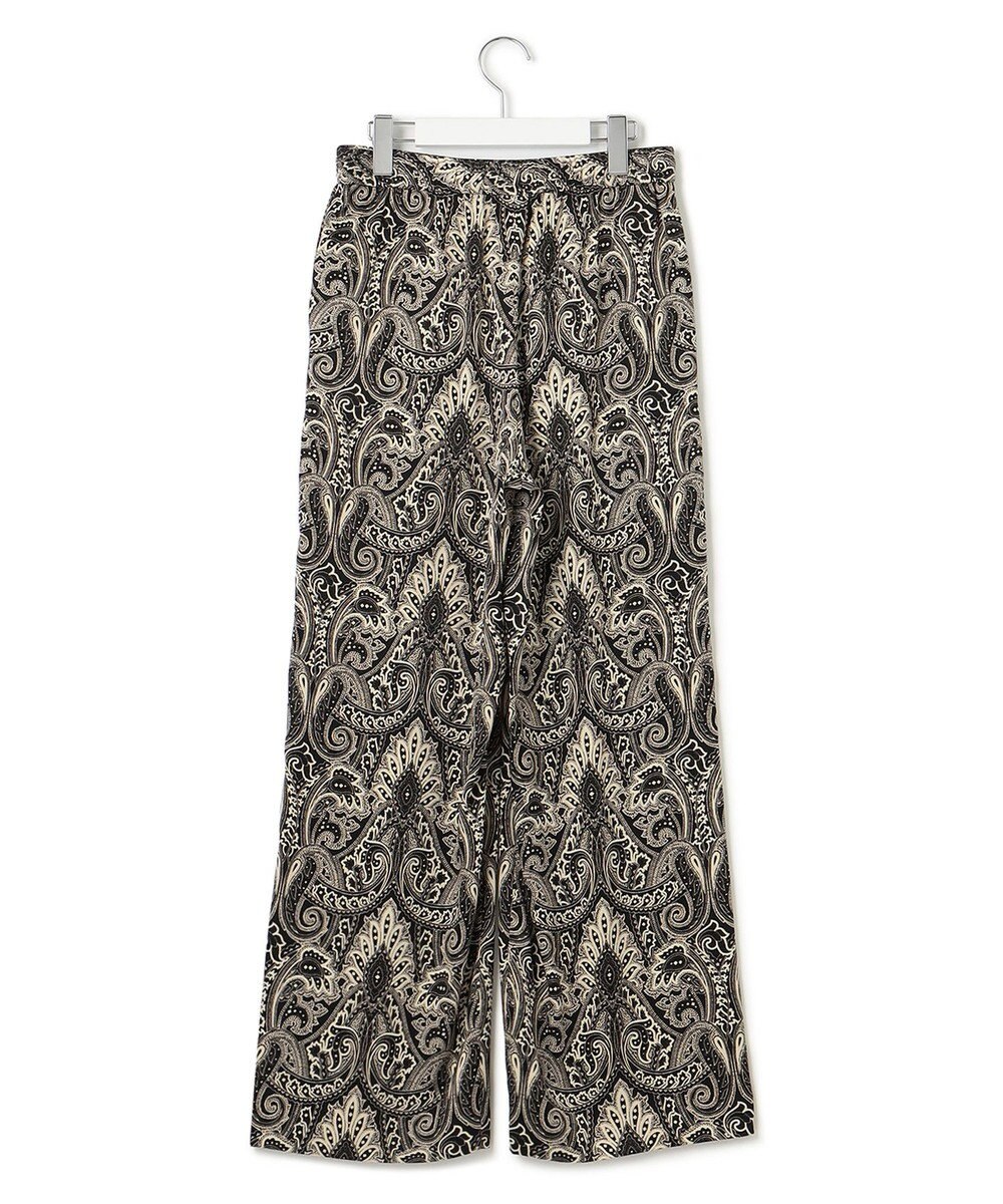 23区 【洗える】フレンチペイズリーサテン ワイドパンツ 