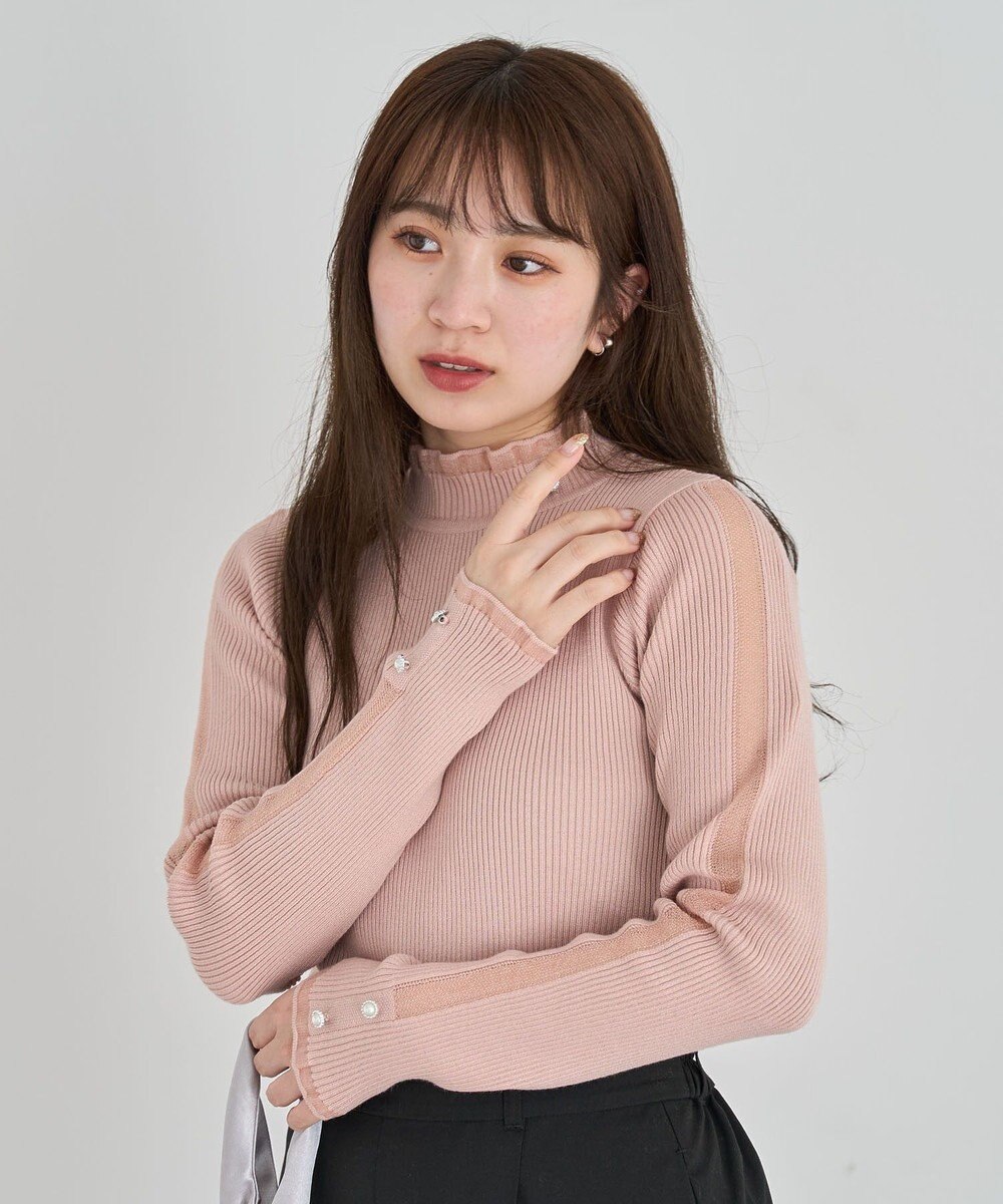 Green Parks ・ｓｗｉｎｇ　ｂｙ　シフォンフリルリブハイネック 