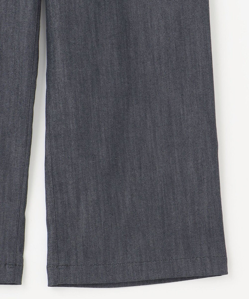 J.PRESS LADIES S 【洗える】セルロースシャンブレー ワイド パンツ 