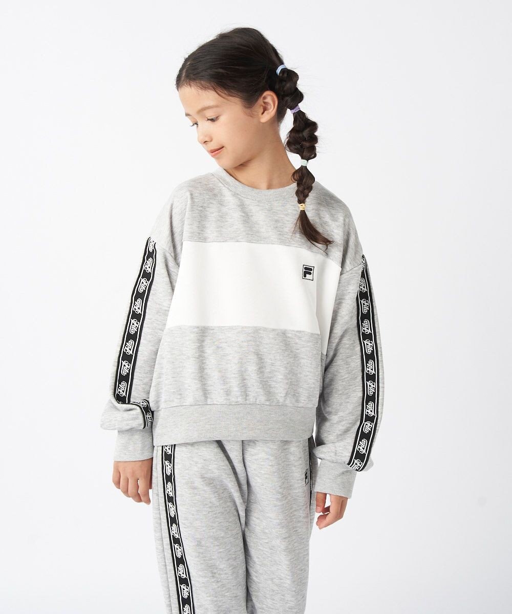 OP／FILA 【FILA】モノクロカラークルーネックスウェット/キッズ 