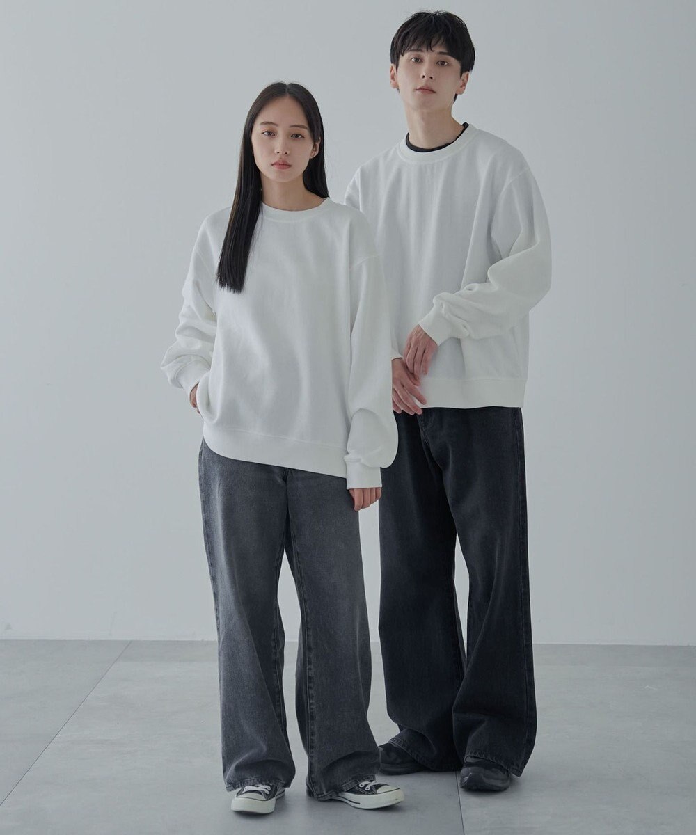 WEGO 【ユニセックス着用ITEM/裏起毛】リラックスフィットスウェットプルオーバー 