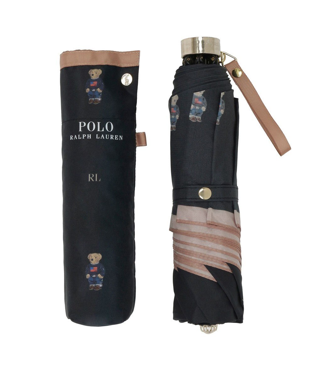 MOONBAT POLO RALPH LAUREN （ポロ ラルフローレン）折りたたみ傘 FLAG BEAR ポロベア ドット 大きめ55cm 