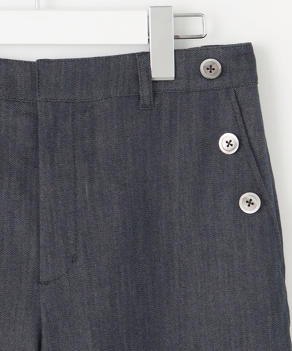 J.PRESS LADIES S 【洗える】セルロースシャンブレー ワイド パンツ 