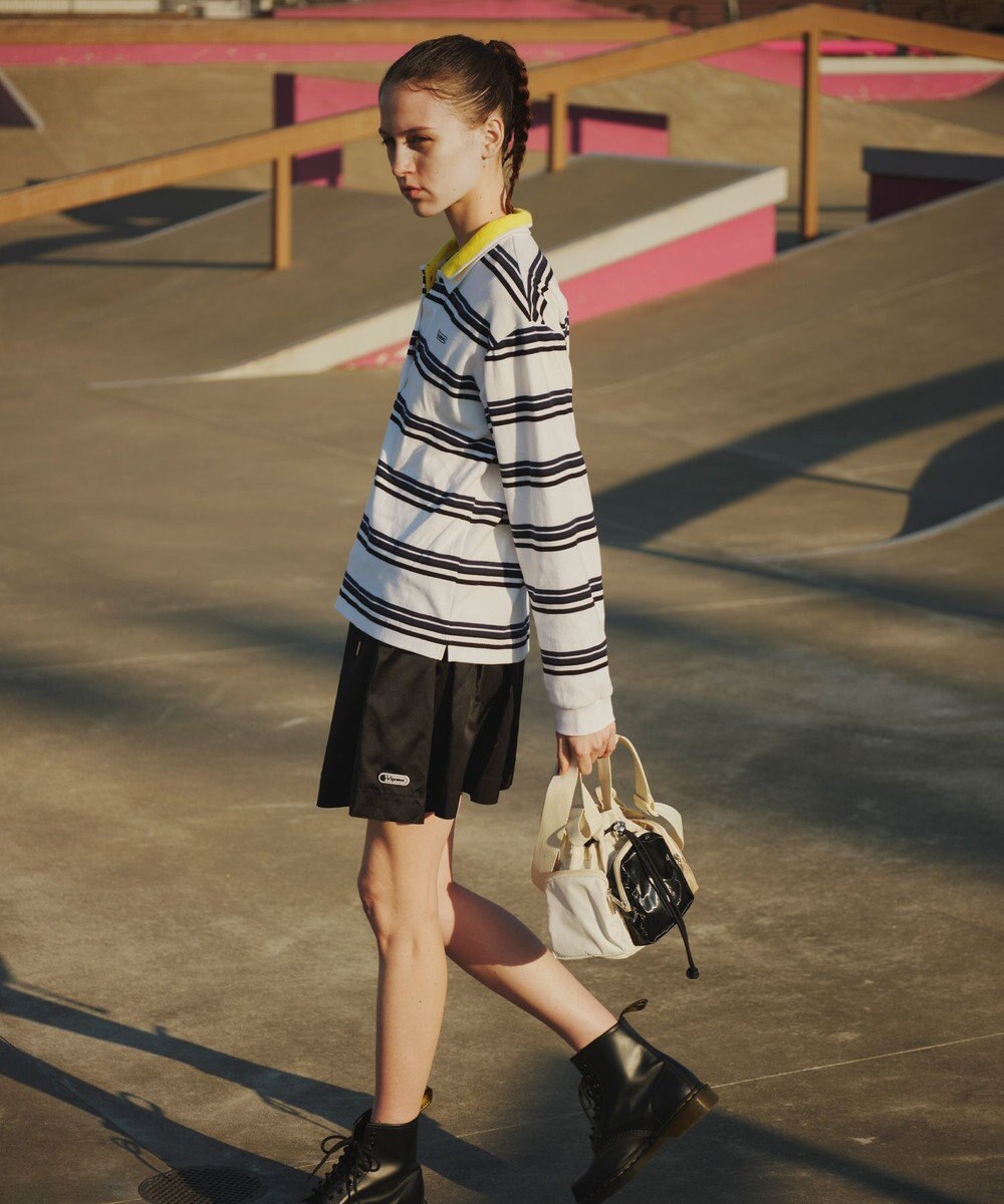 LeSportsac CONV DRAWSTRING CRSSBDY/ベージュ/ブラックシャイン/メレンゲ 