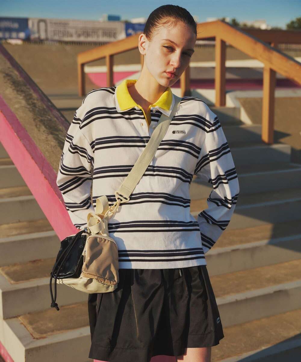 LeSportsac CONV DRAWSTRING CRSSBDY/ベージュ/ブラックシャイン/メレンゲ 