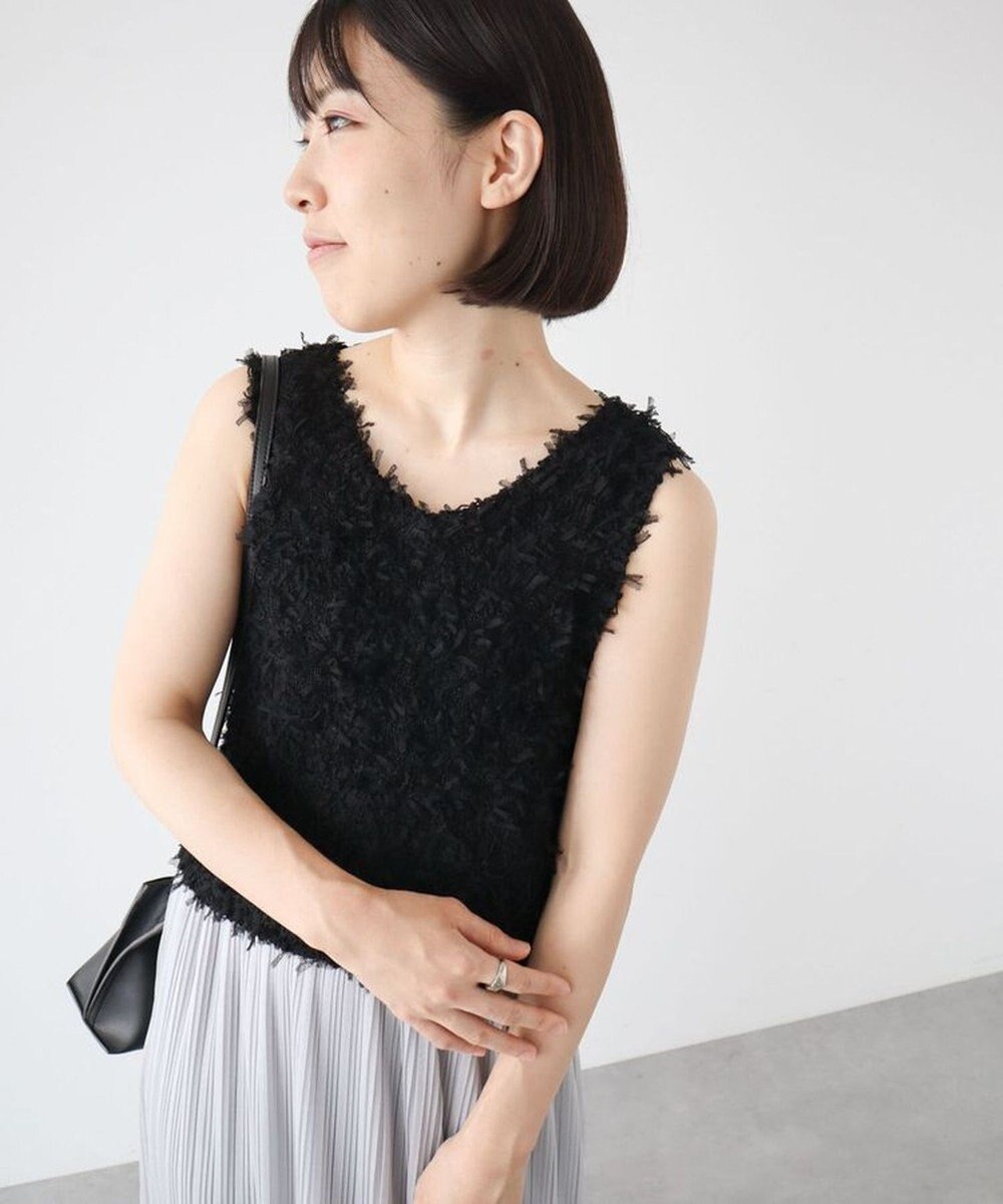 Green Parks ・ｓｗｉｎｇ　ｂｙ　２ｗａｙチュールヤーンベスト 