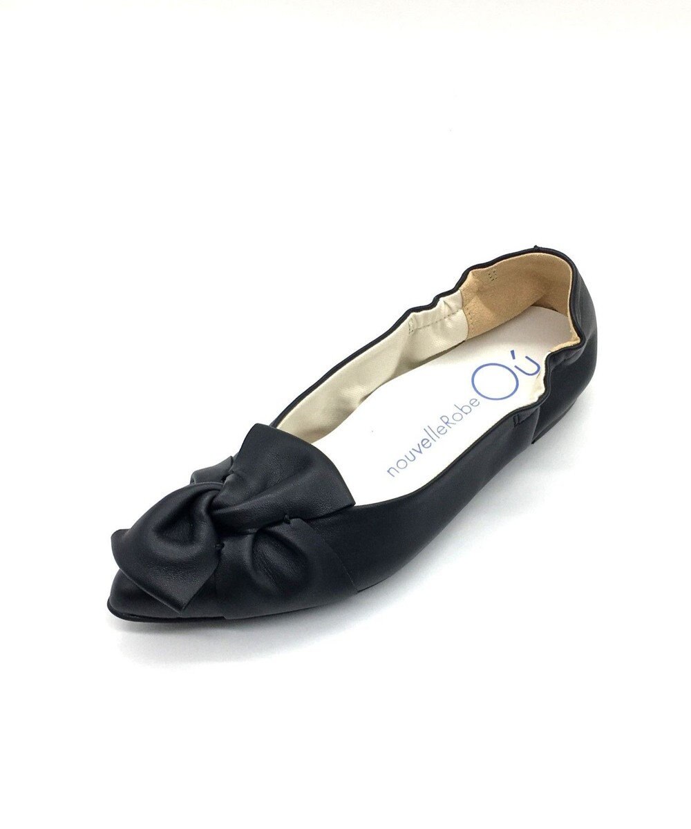nouvelleRobe Oū 新色追加【本革・高反発】Butterfly knot ポインテッドトゥ パンプス 