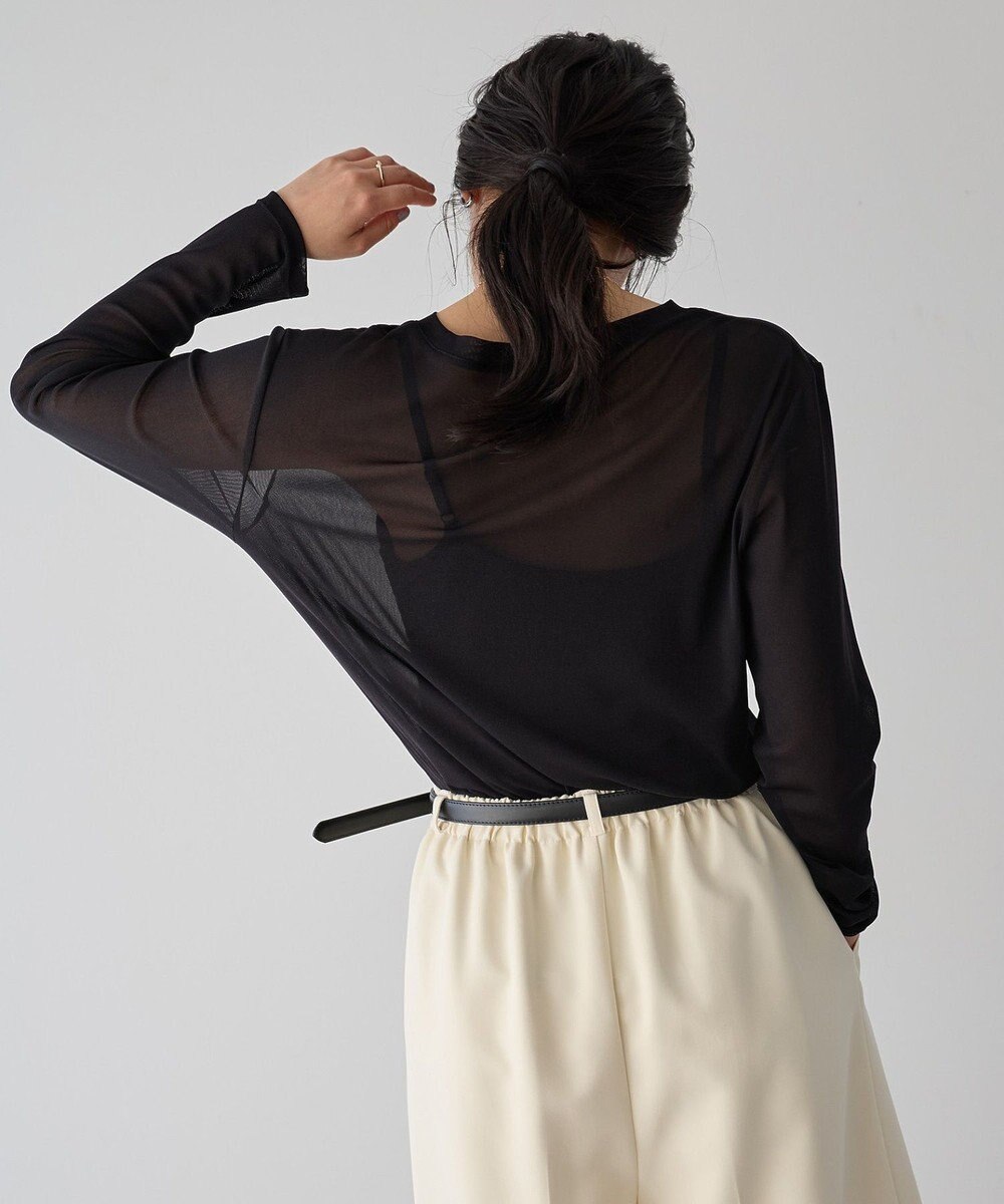 YECCA VECCA クルーネックシアートップス 