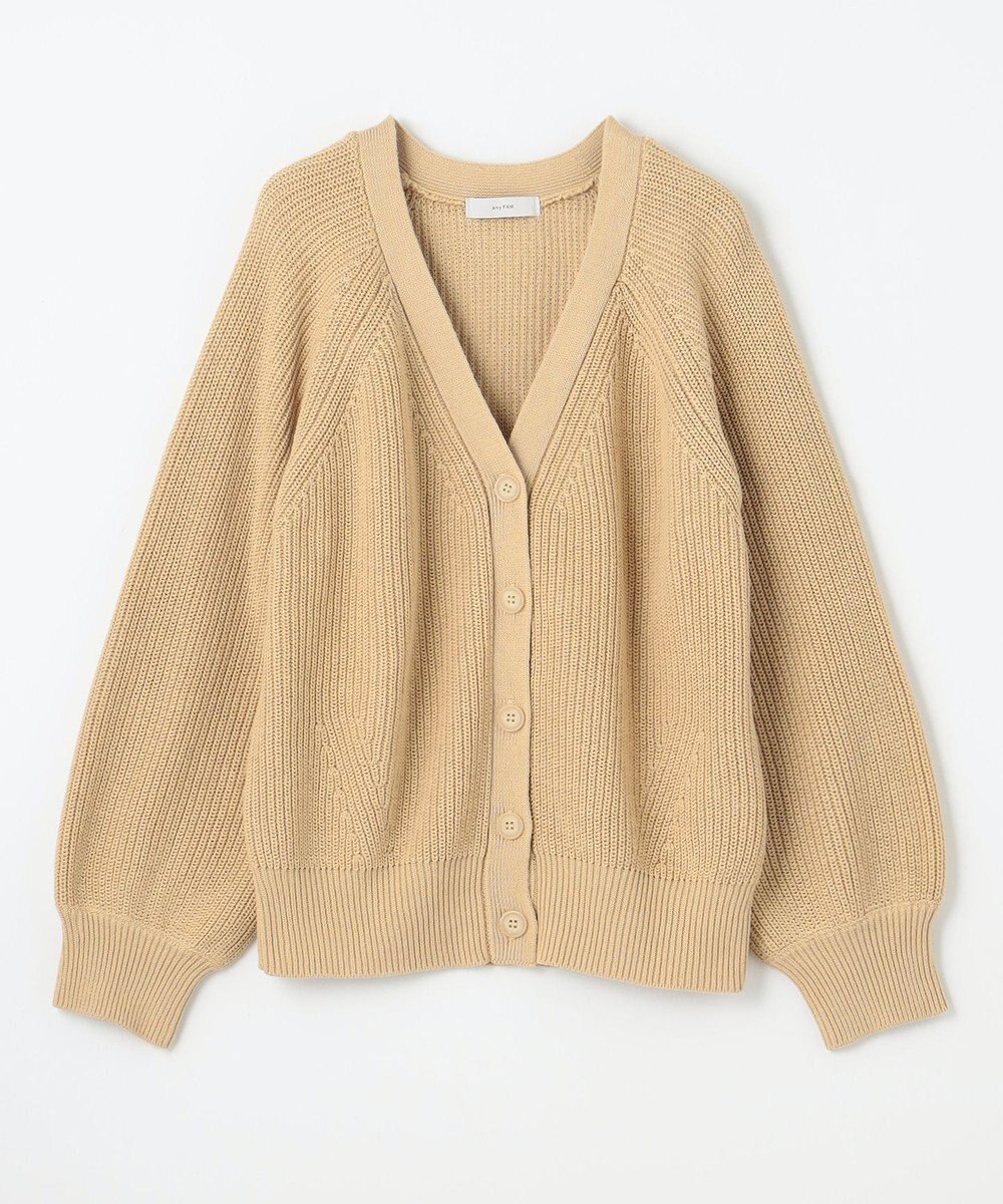 ANY 【洗濯機可/UVカット/アンチピリング】コットンＶネックカーディガン 