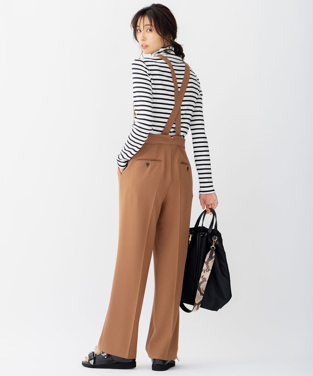 23区 トリアセダブルクロス ワイドストレート パンツ 