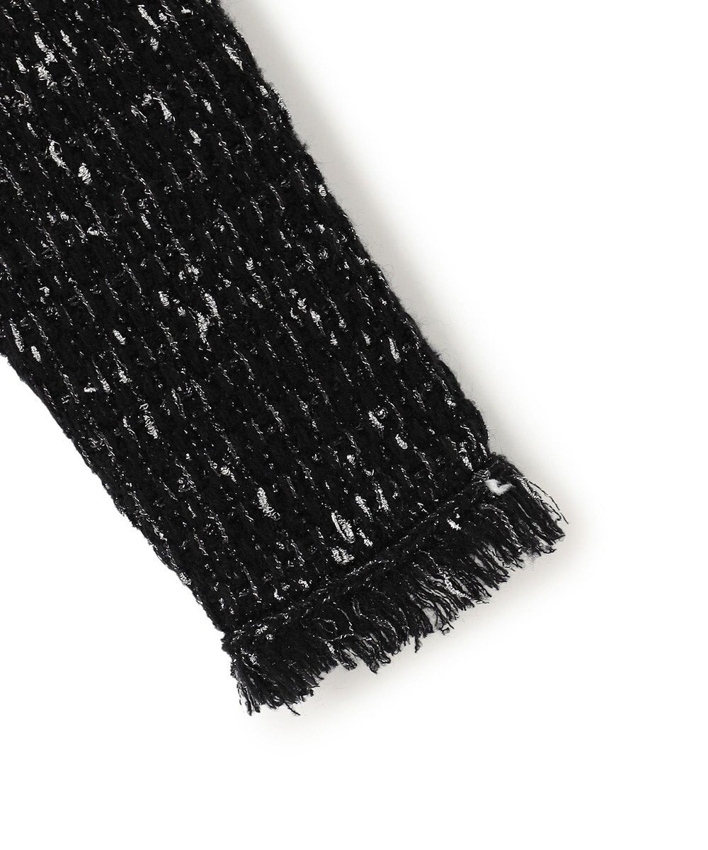 ICB L ルレックスニットツイード カーディガンジャケット 