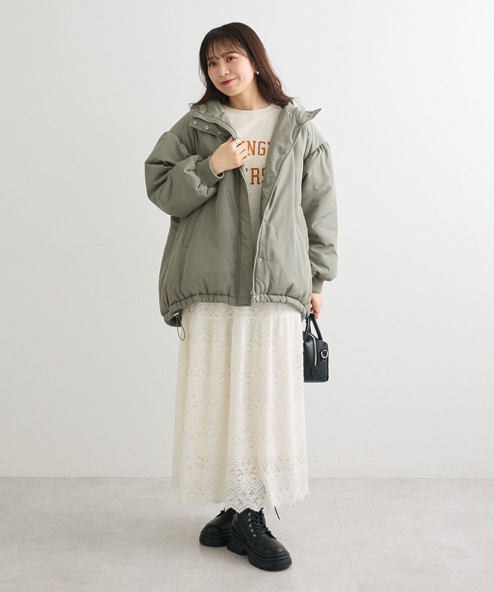 Green Parks 起毛レースティアードスカート 