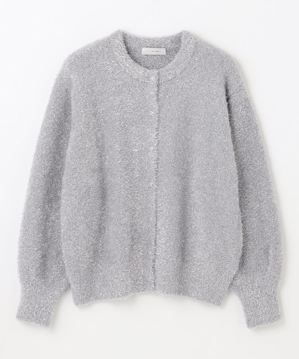 ANY シャイニーニットカーディガン 