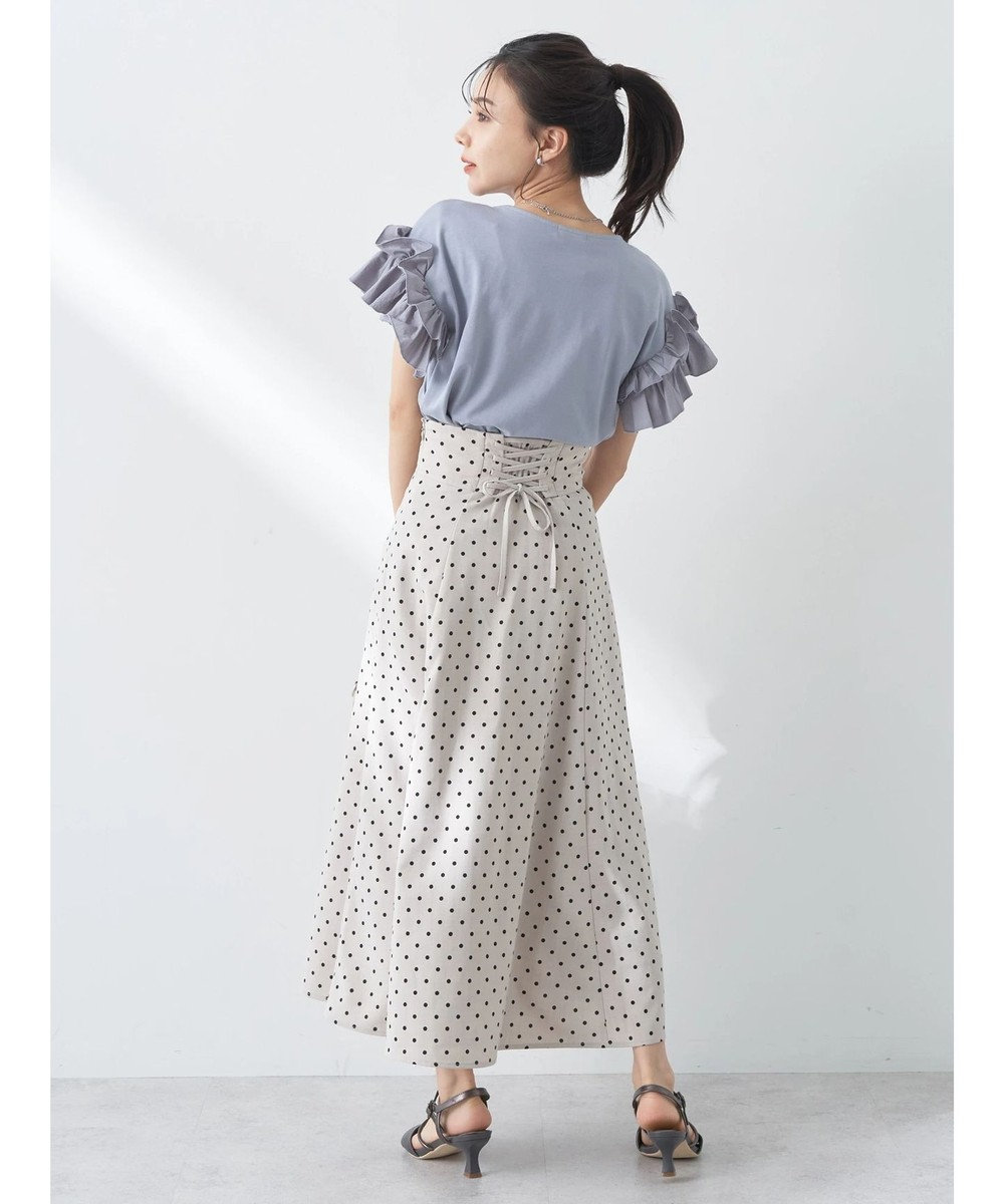 earth music&ecology フリルスリーブカットソー 