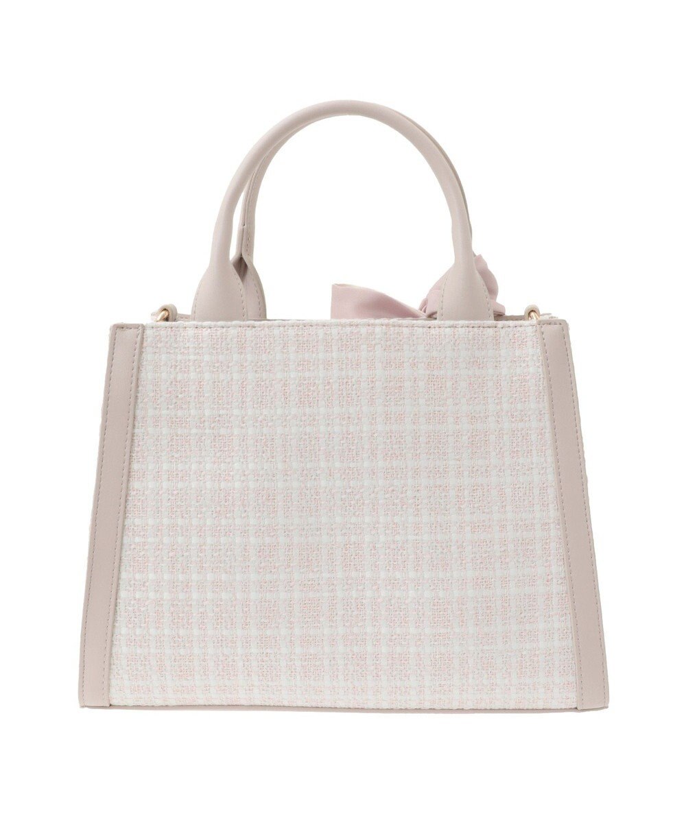 Maison de FLEUR スカーフ付きツイード2Wayトートバッグ 